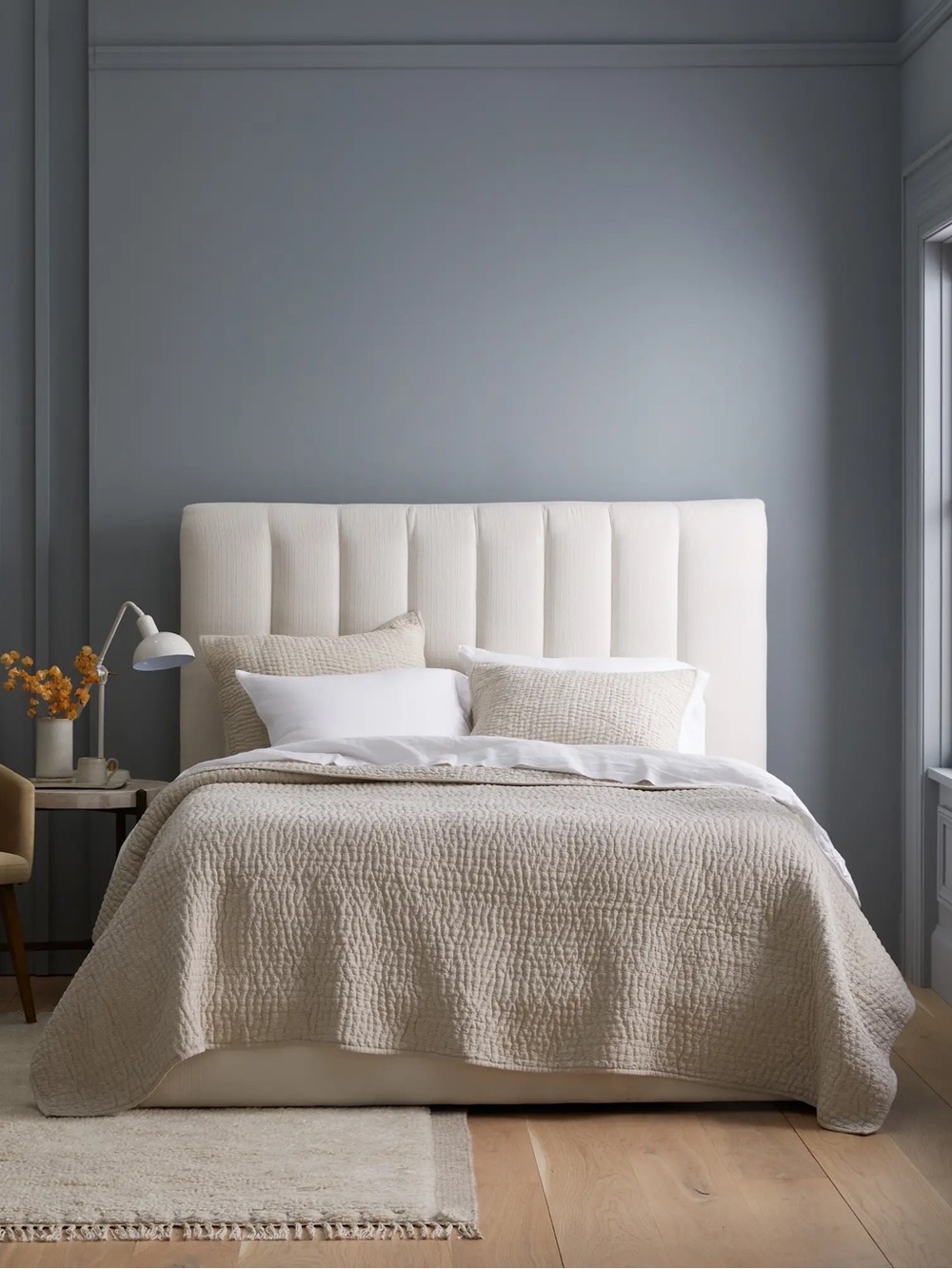 New Quince European Linen Cotton Stitch Quilt Set King/CalKing $219.90 - Natural